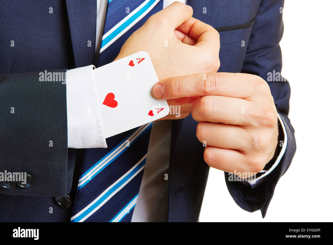 Successful business manager having an ace up his sleeve Stock Photo