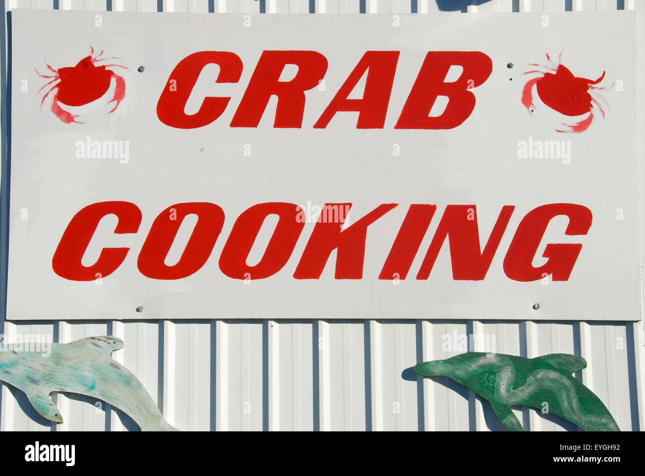 Crab sign, Garibaldi, Oregon Stock Photo Alamy