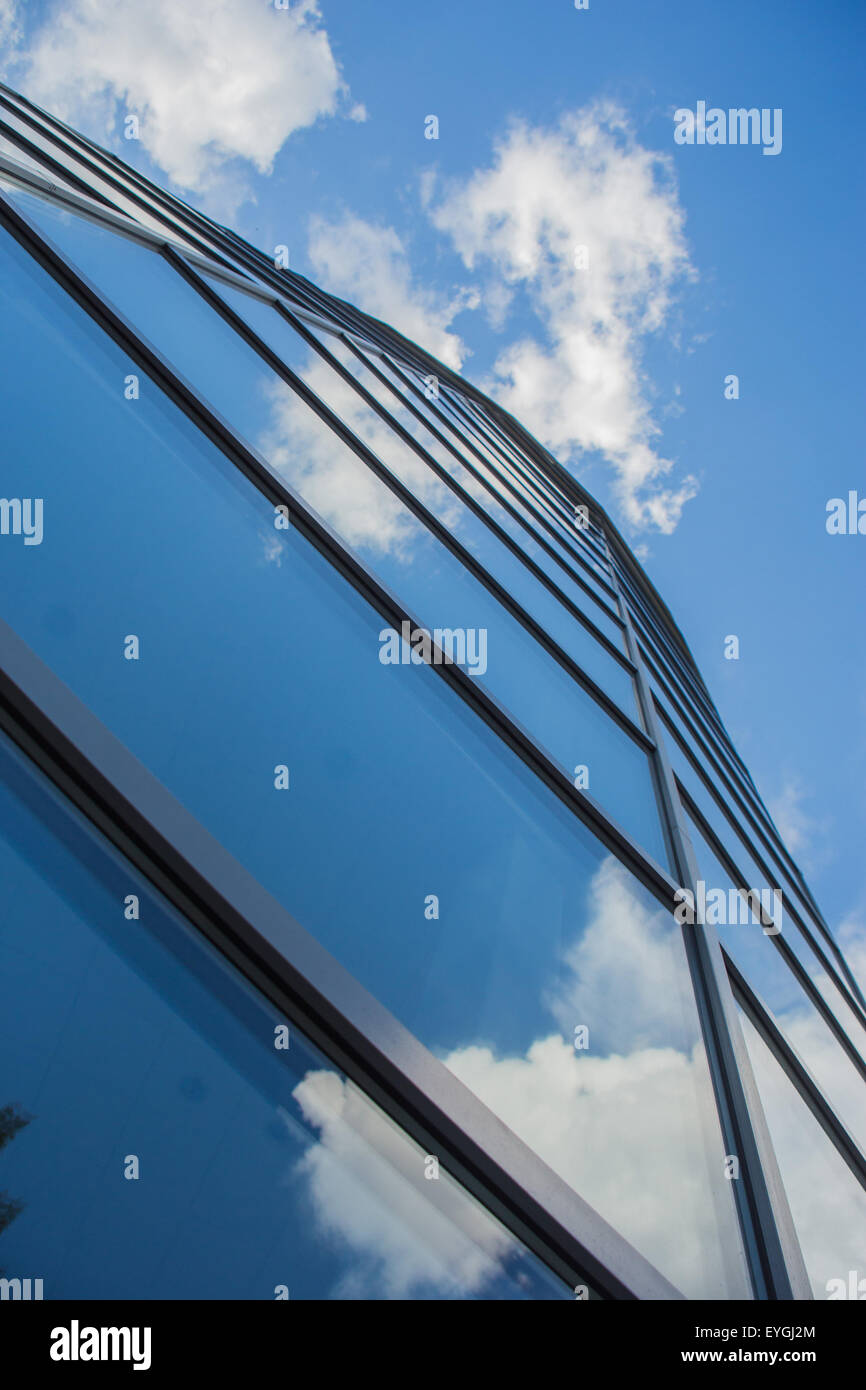 window reflection dayligh as blue background Stock Photo - Alamy