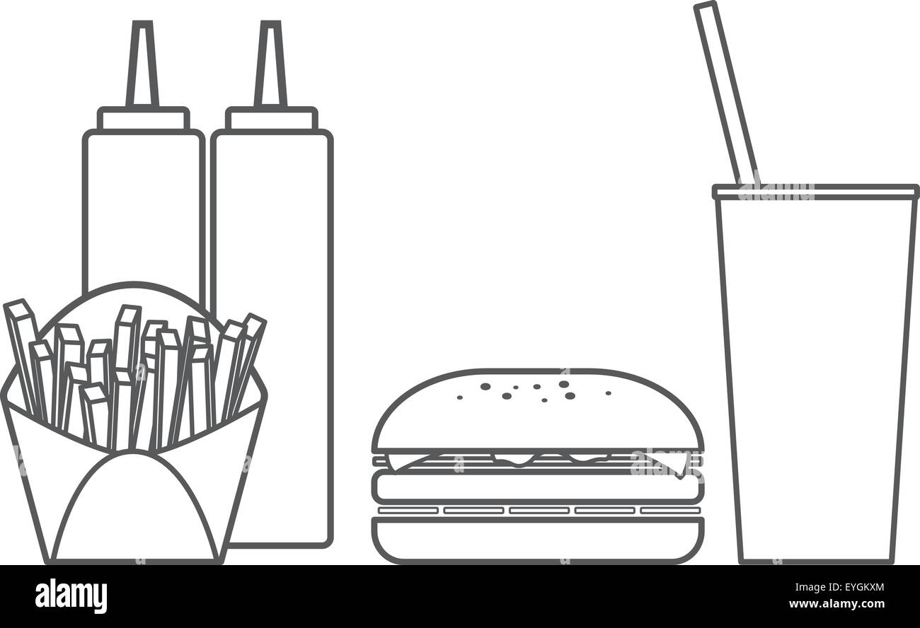 Fast Food Hamburger Vector Set Stock Vector Image & Art - Alamy