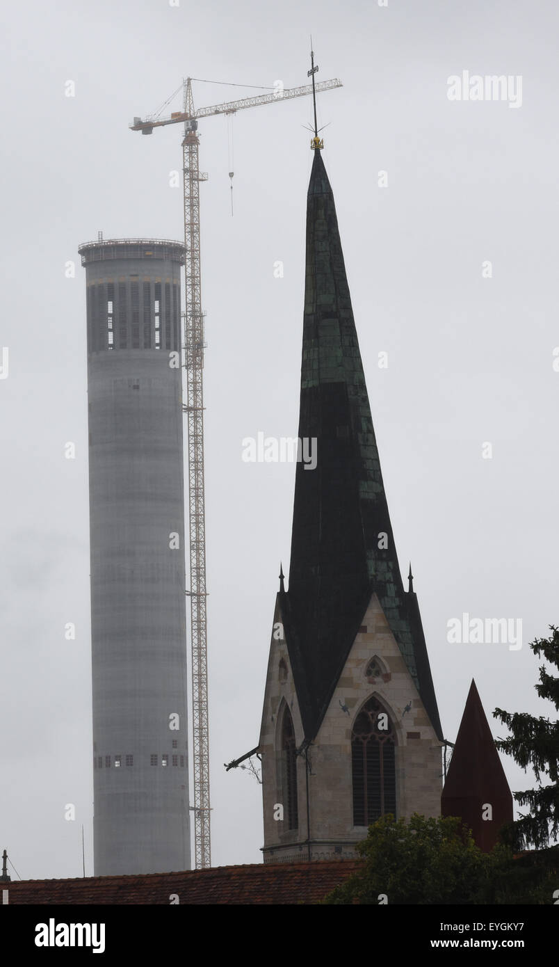 Rottweil, Germany. 29th July, 2015. View of the 232 metres high shell ...