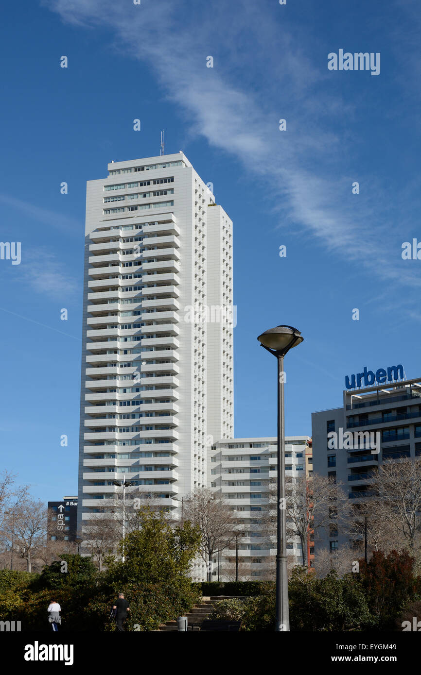 High Rise Tower Block appartment building in Valencia. Spain Stock Photo Alamy