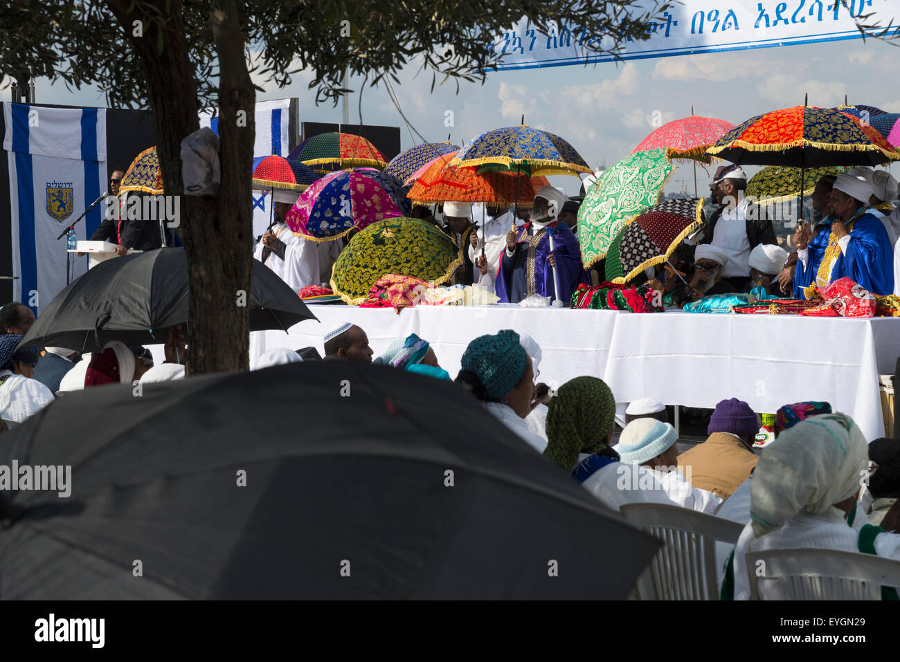 Israel, 2012; Jerusalem, on November 14, Sigd yearly celebration by Jewish Ethiopian community Stock Photo