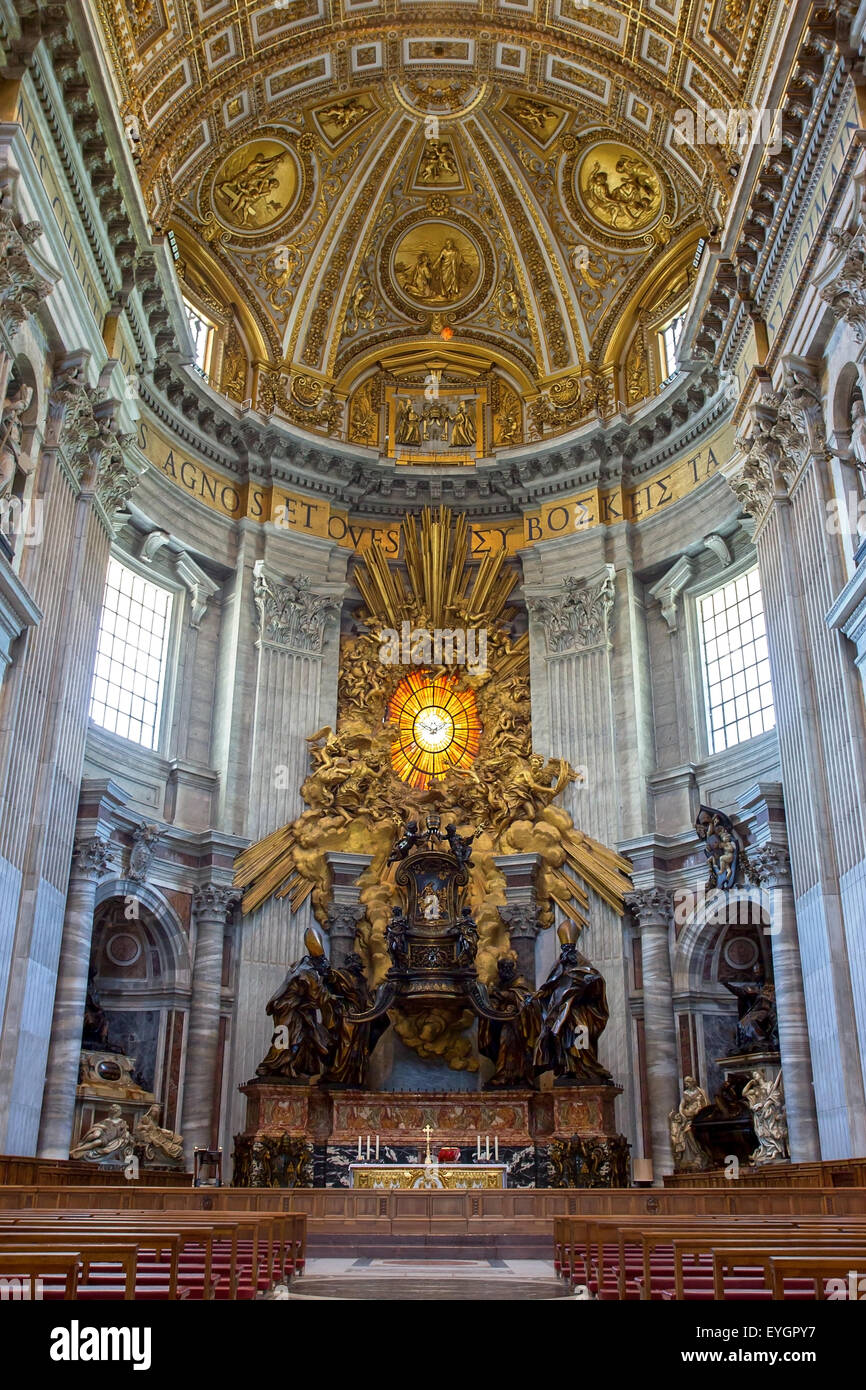 Indoor St. Peter's Basilica Stock Photo