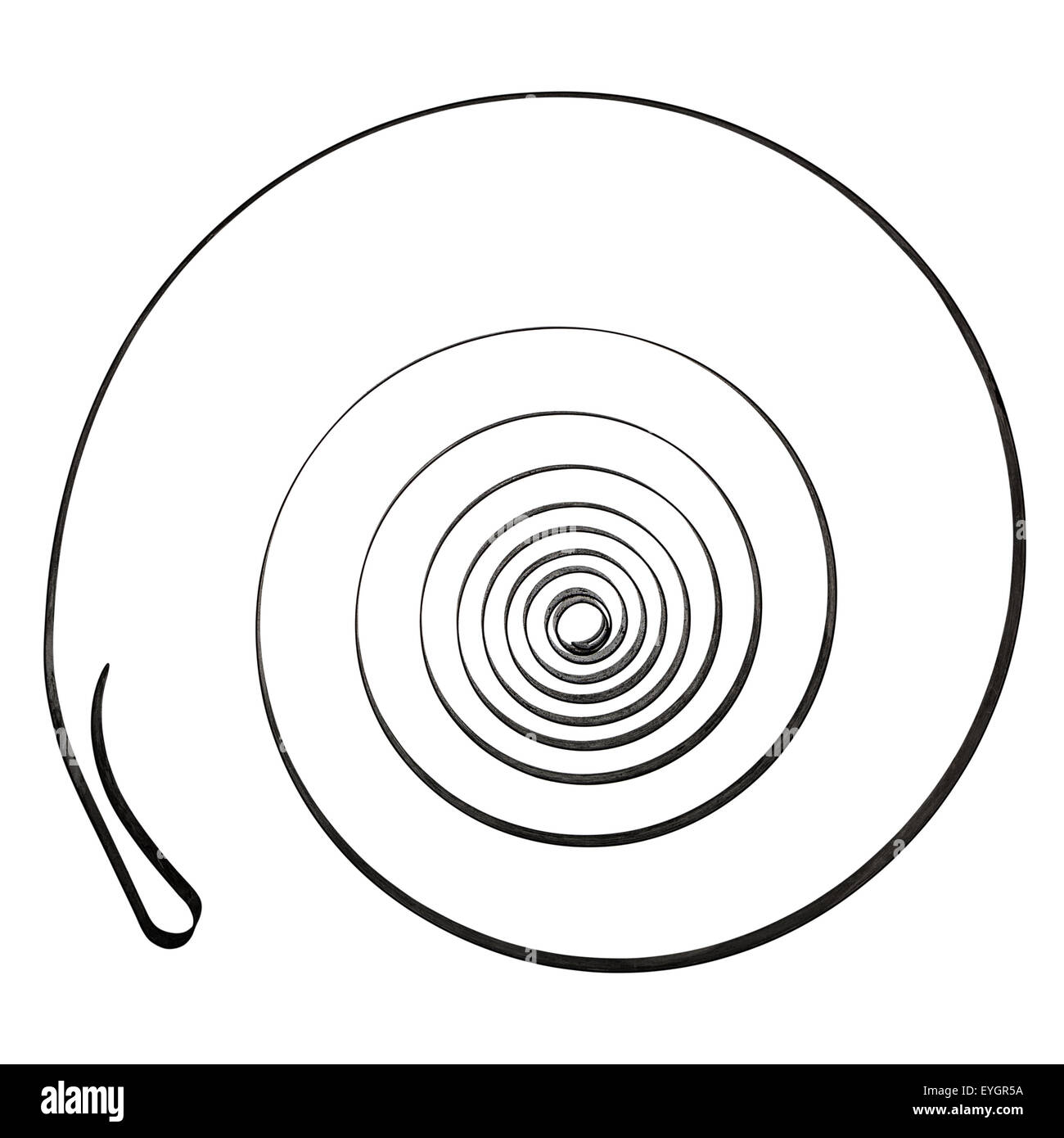 Clock spring, isolated on white, with clipping path Stock Photo Alamy