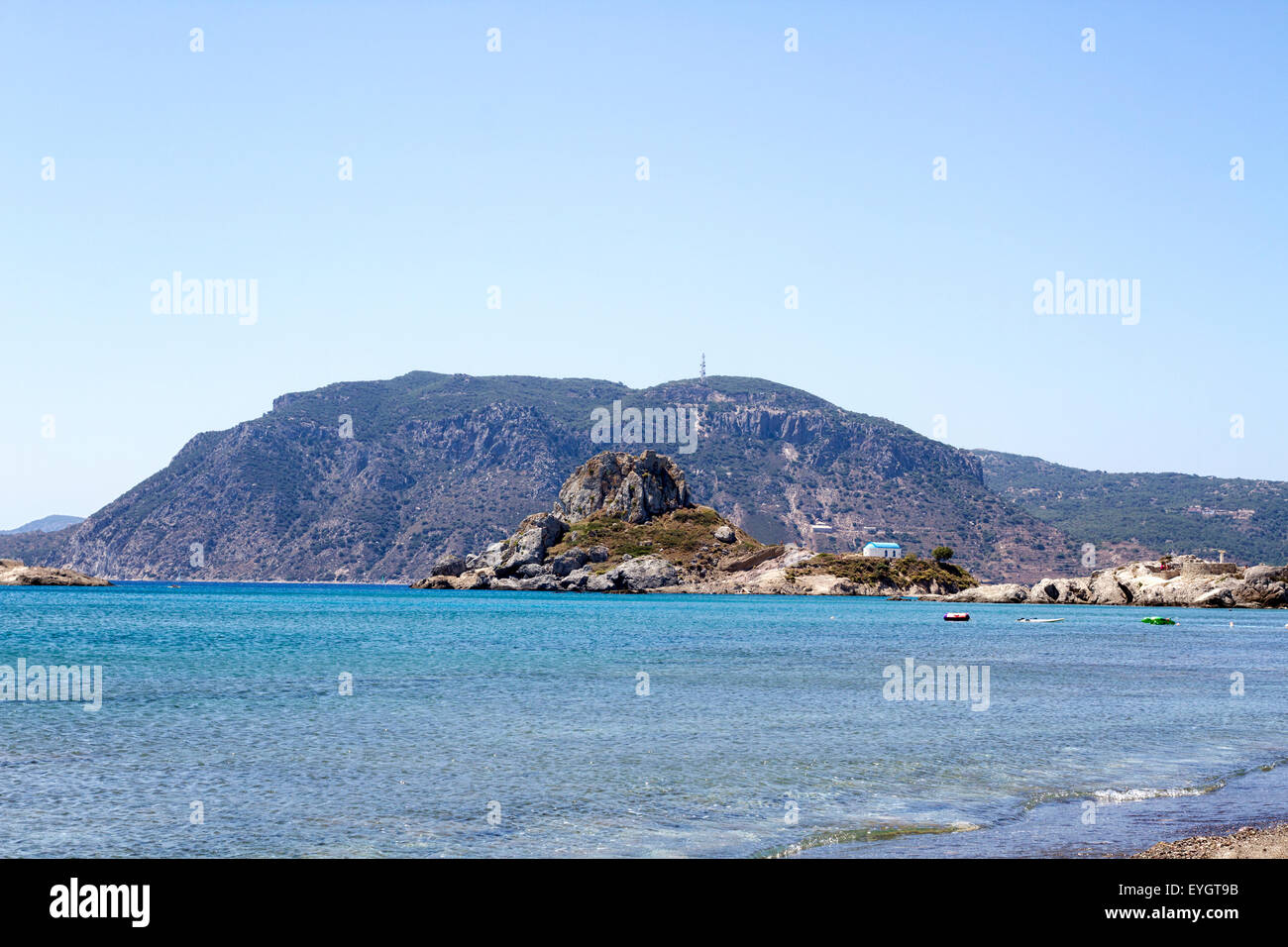 Kastri small island near Kefalos village Stock Photo