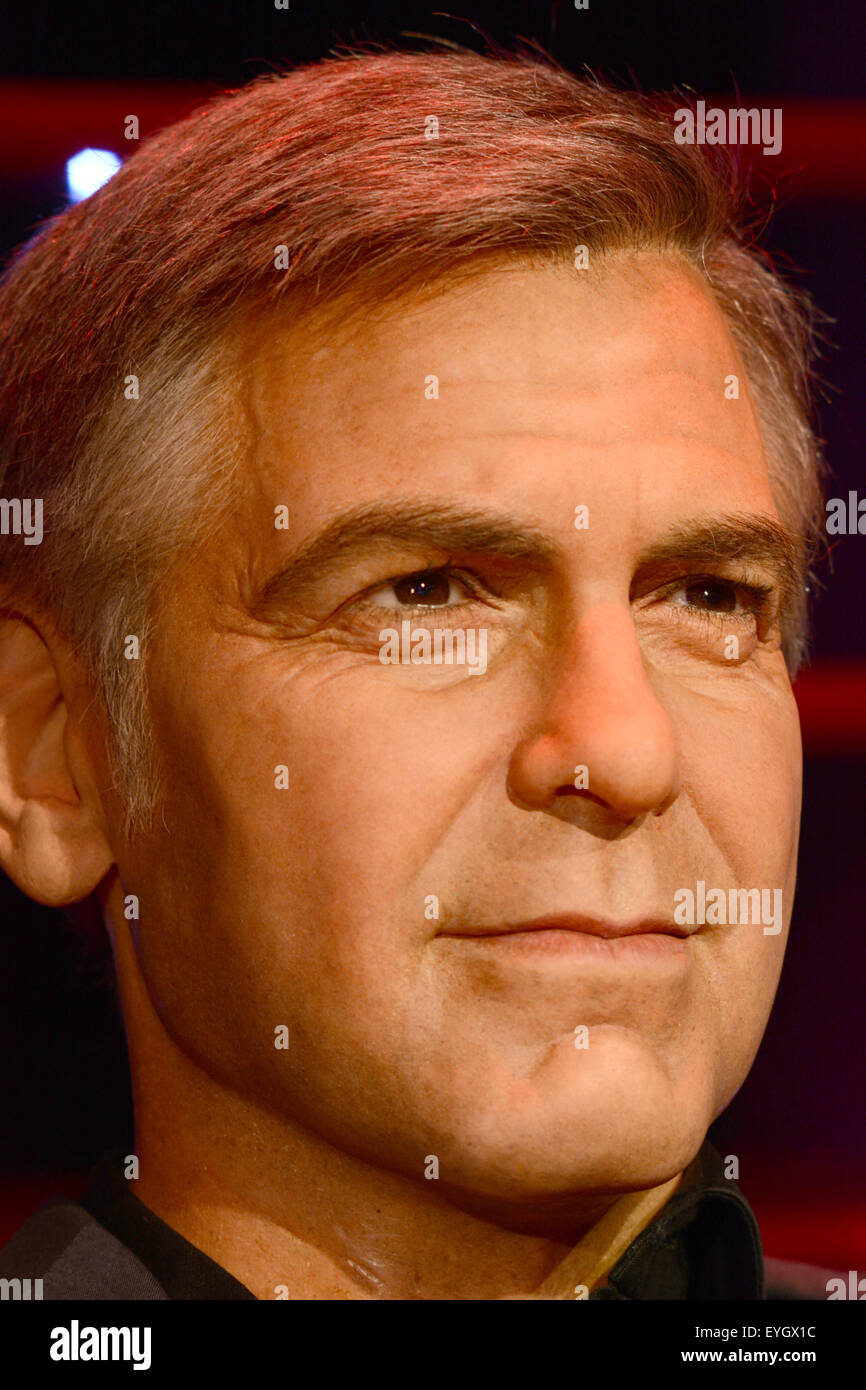 George Clooney, wax work figure in Madame Tussauds, Tokyo, Japan Stock Photo