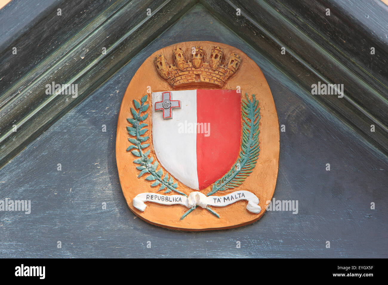 The official coat of arms of Malta Stock Photo Alamy