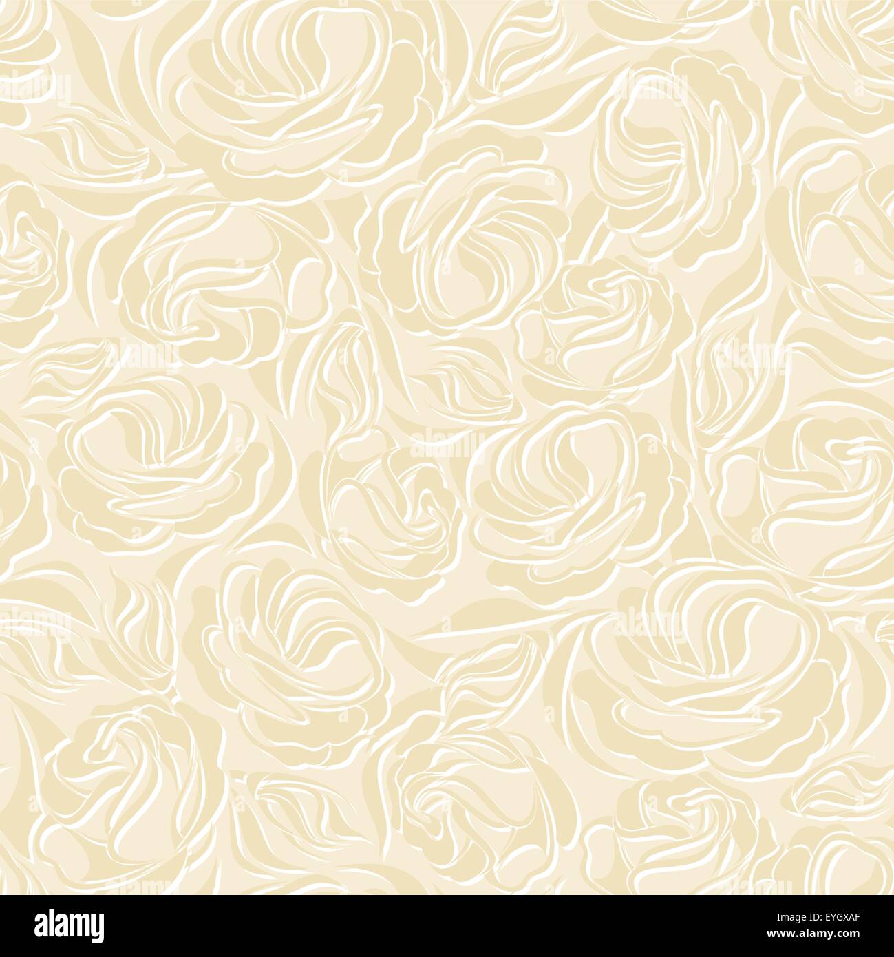 Floral vintage seamless beige pattern. Vector illustration Stock Vector ...
