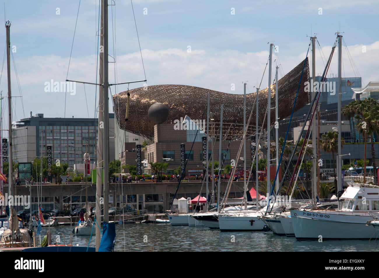 Peix d' Or, Port Olimpic, Barcelona Stock Photo