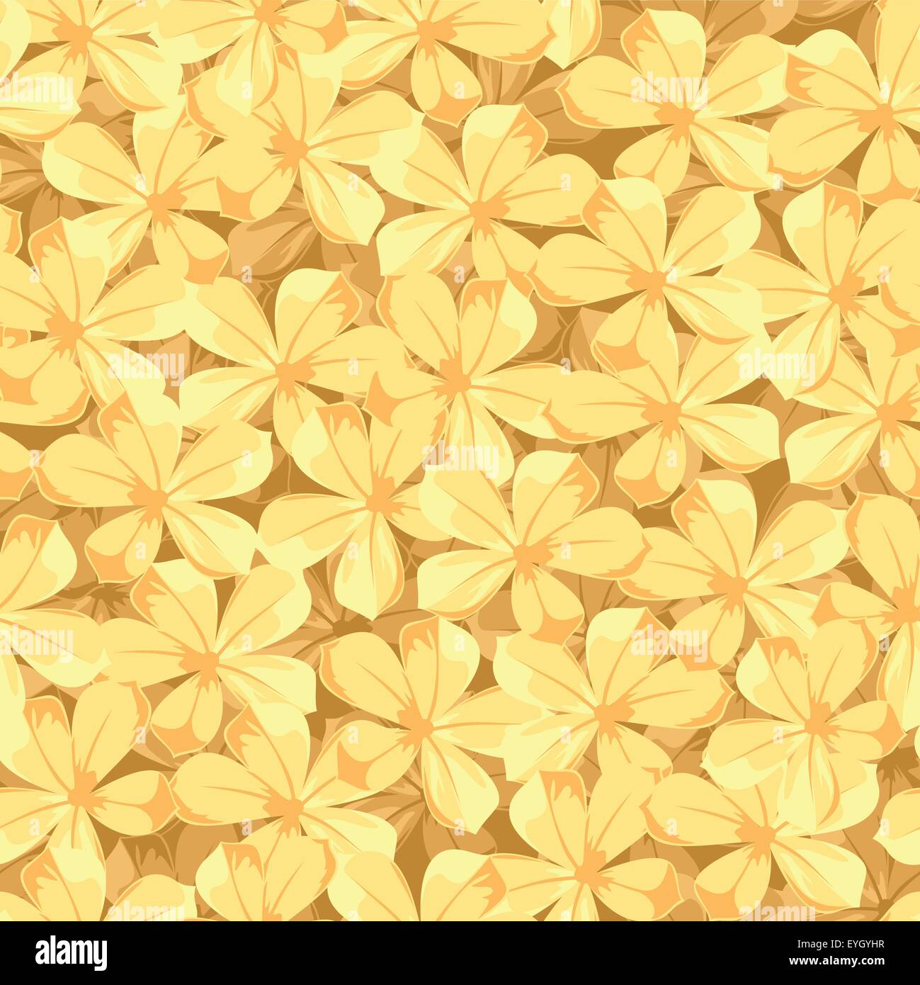 Seamless background with yellow flowers. Vector illustration Stock ...