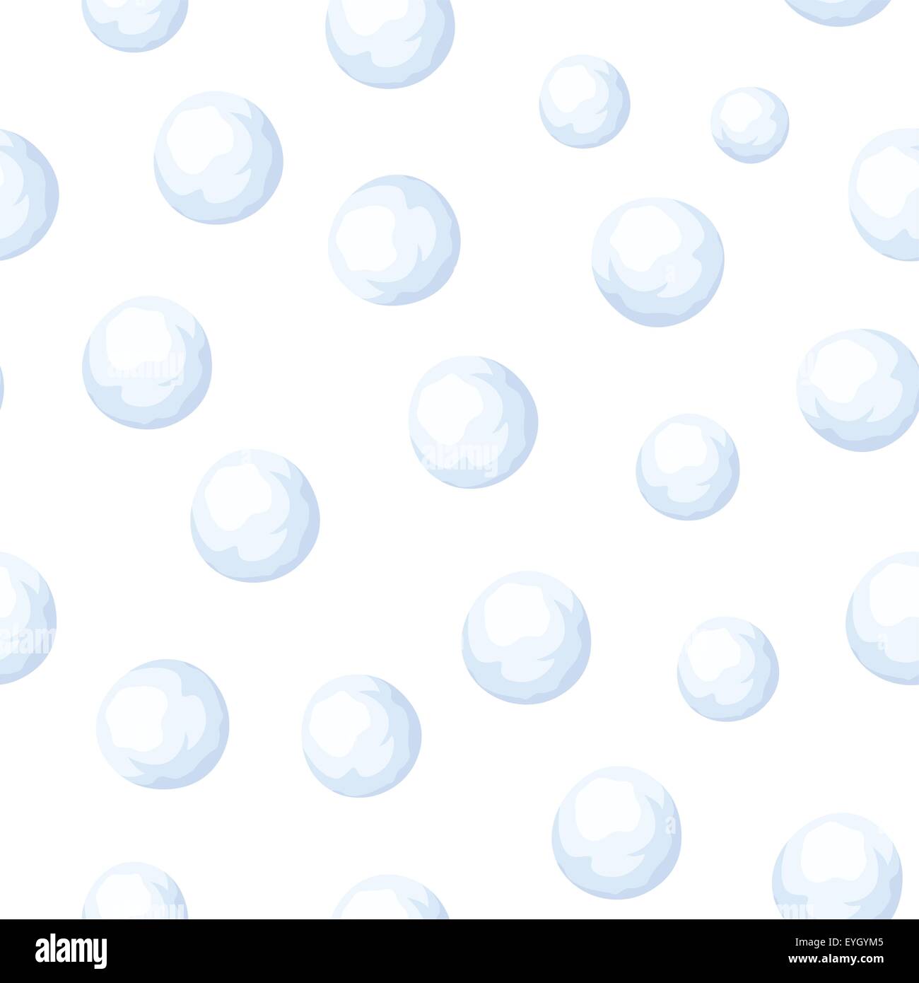 Seamless background with snowballs. Vector illustration Stock Vector