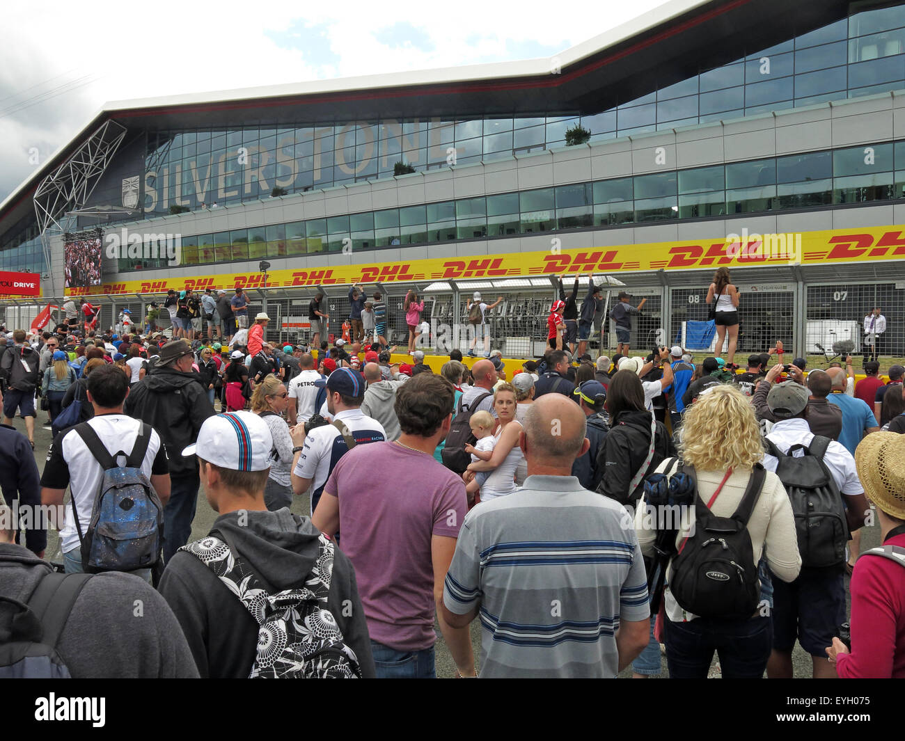 Crowds at Silverstone British Grand Prix F1 Stock Photo