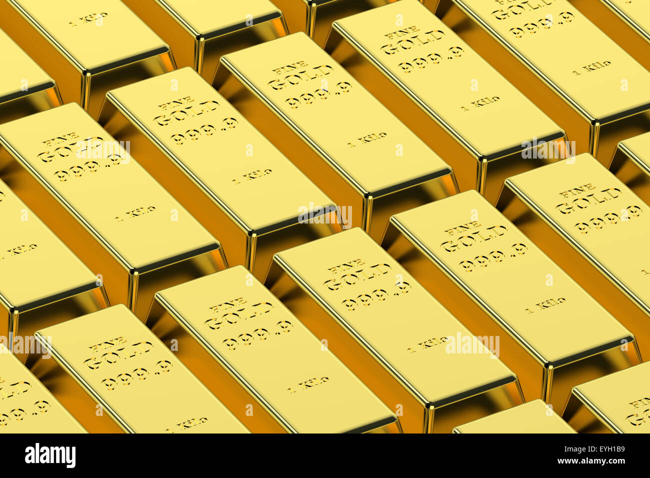 gold delivery bars Stock Photo