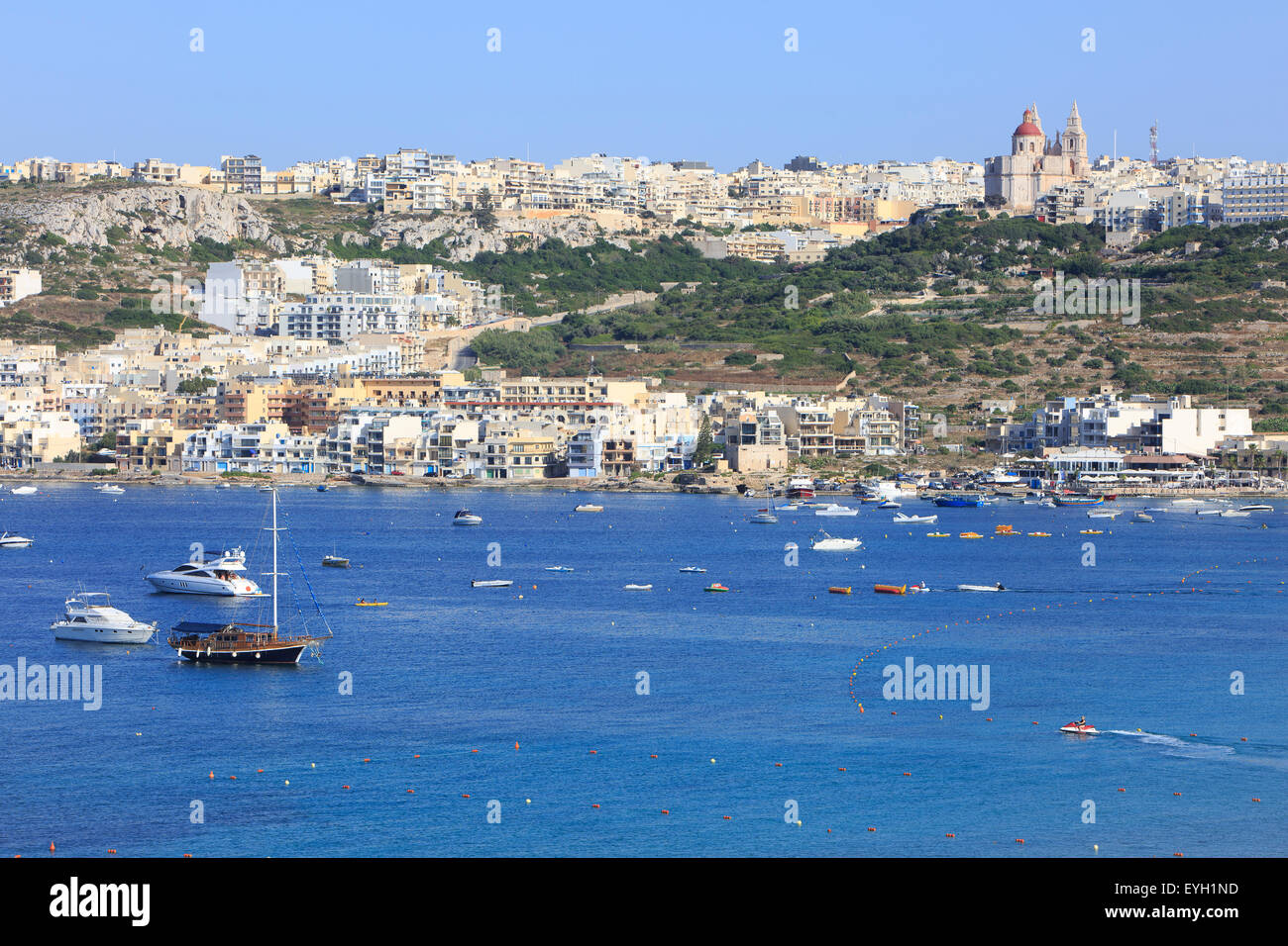 Mellieha Bay, Malta, Southern Europe Stock Photo Alamy