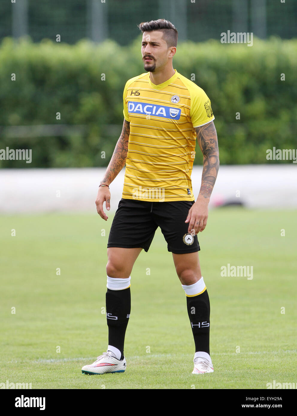 Udine, Italy. 29th July, 2015. Udinese's midfielder Panagiotis Giorgios Kone during the friendly pre-season football match Udinese Calcio v Clodiense on 29th July, 2015 at Bruseschi training center in Udine, Italy. Credit:  Andrea Spinelli/Alamy Live News Stock Photo