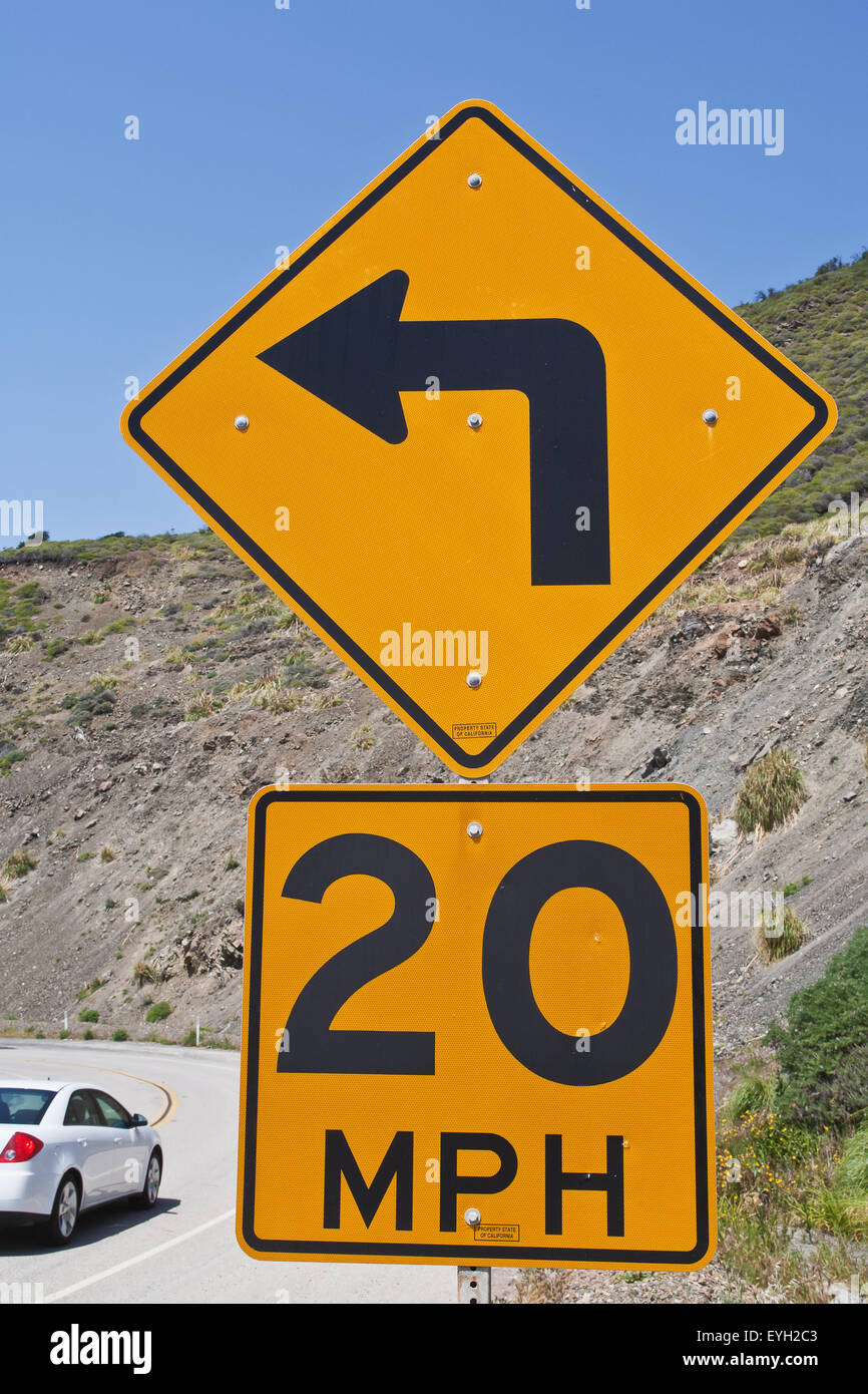 Speed Limit Sign; California, Usa Stock Photo Alamy
