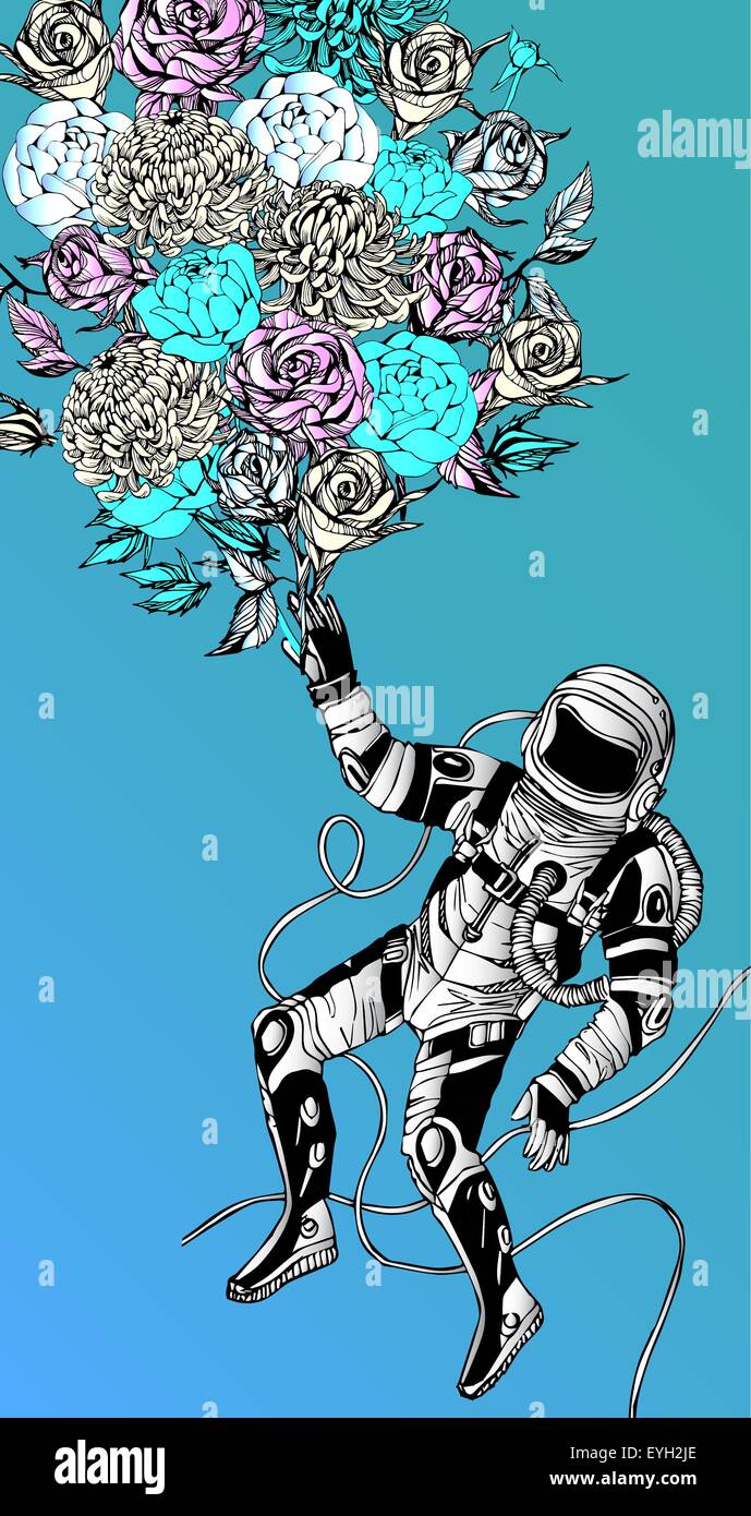 Space concept with astronaut Stock Vector Image & Art - Alamy
