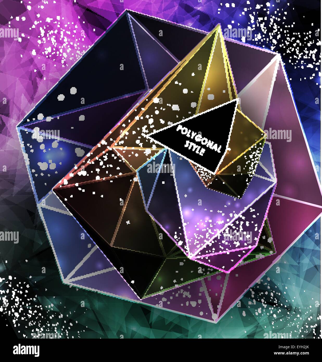 polygonal triangles and space background Stock Vector Image & Art - Alamy