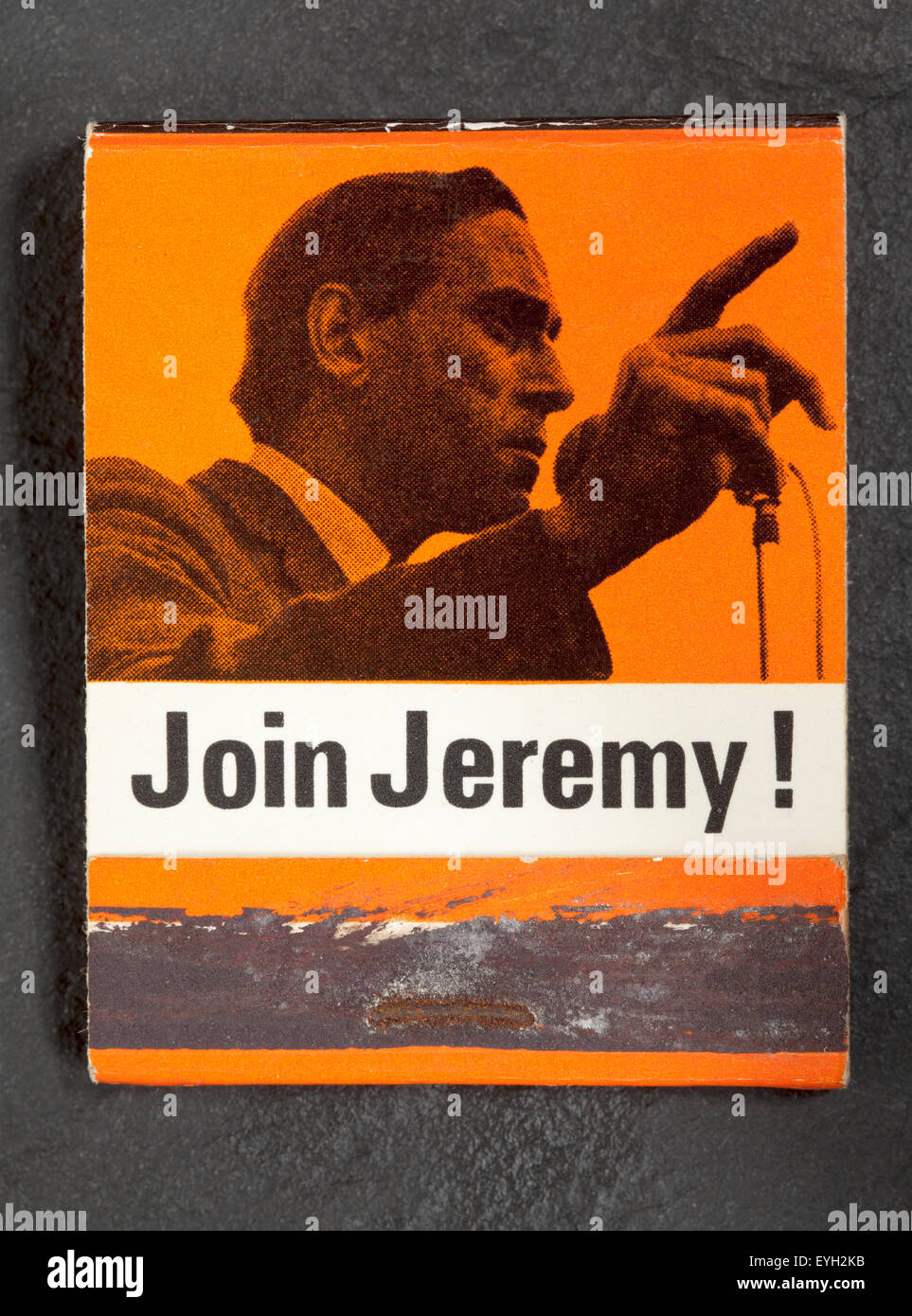 Vintage 1970's British Matchbook promoting the Liberal Party and their leader Jeremy Thorpe with the tagline 'Join Jeremy' Stock Photo