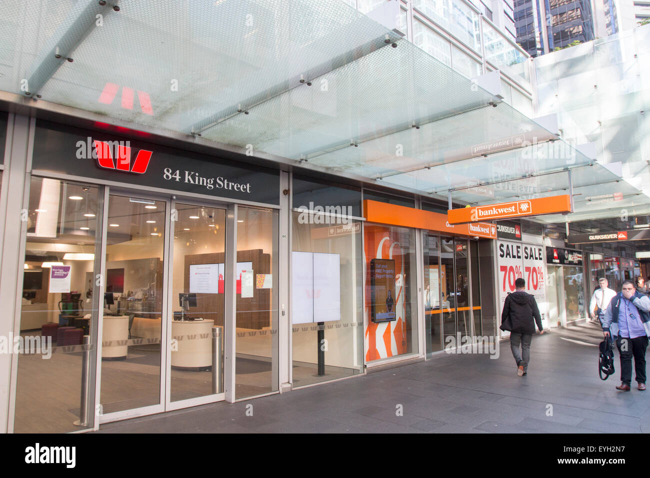 Bankwest And Westpac Bank Branches In King Street Sydney