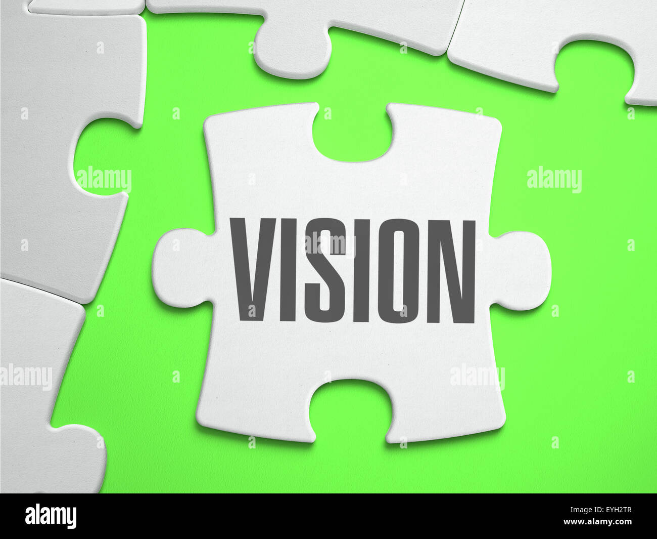 Vision - Jigsaw Puzzle with Missing Pieces. Stock Photo