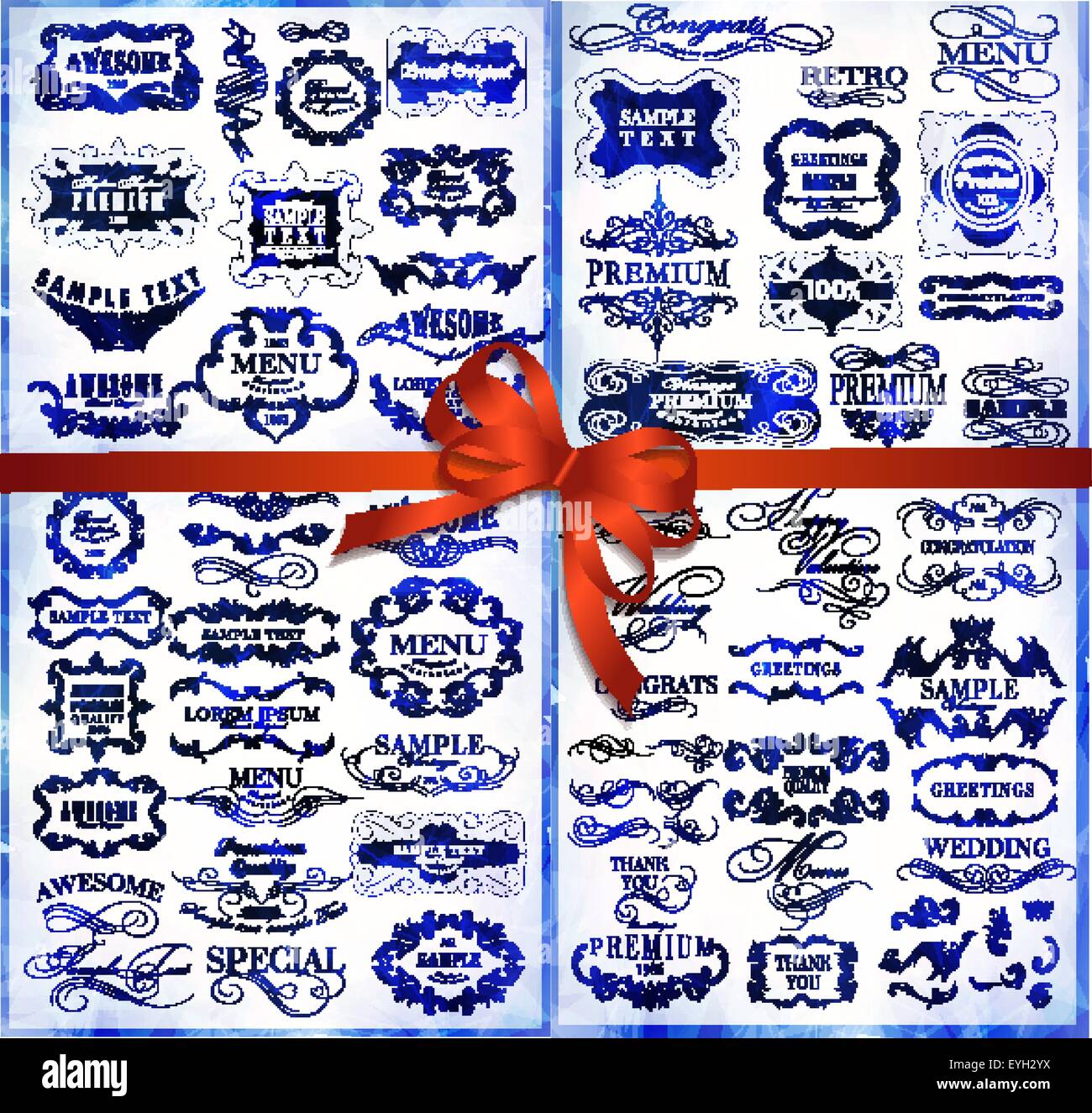 Big set of calligraphic elements for design Stock Vector Image & Art ...
