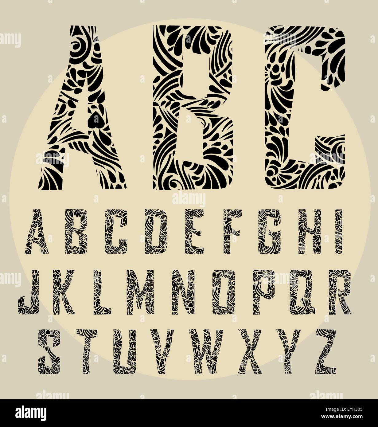 Calligraphic alphabet. Design elements Stock Vector Image & Art - Alamy