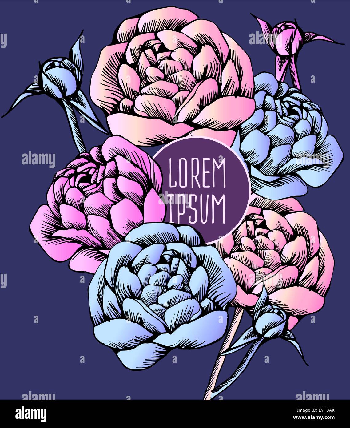 beautiful flower background art Stock Vector Image & Art - Alamy