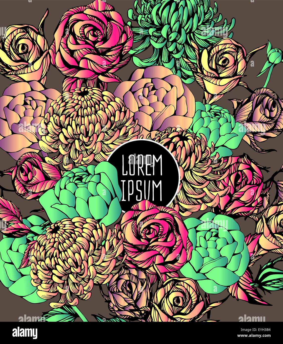 beautiful flower background art Stock Vector Image & Art - Alamy