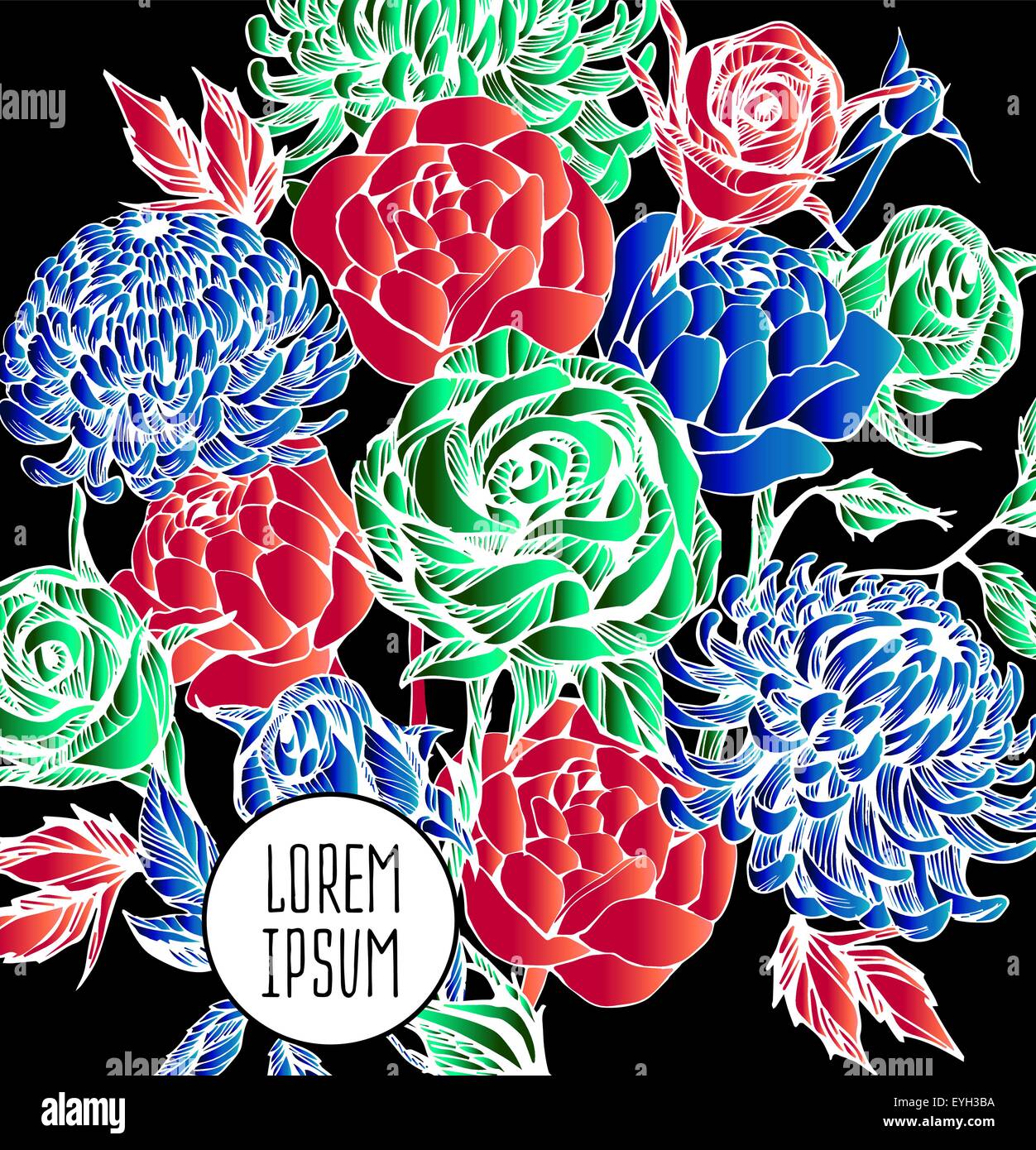 beautiful flower background art Stock Vector Image & Art - Alamy