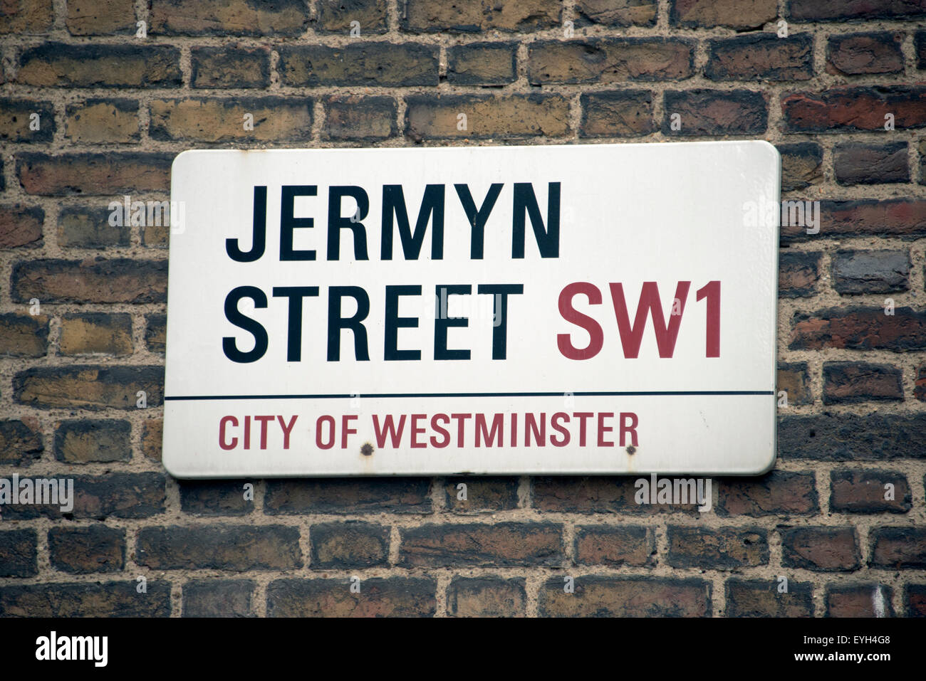 Jermyn Street sign, London Stock Photo