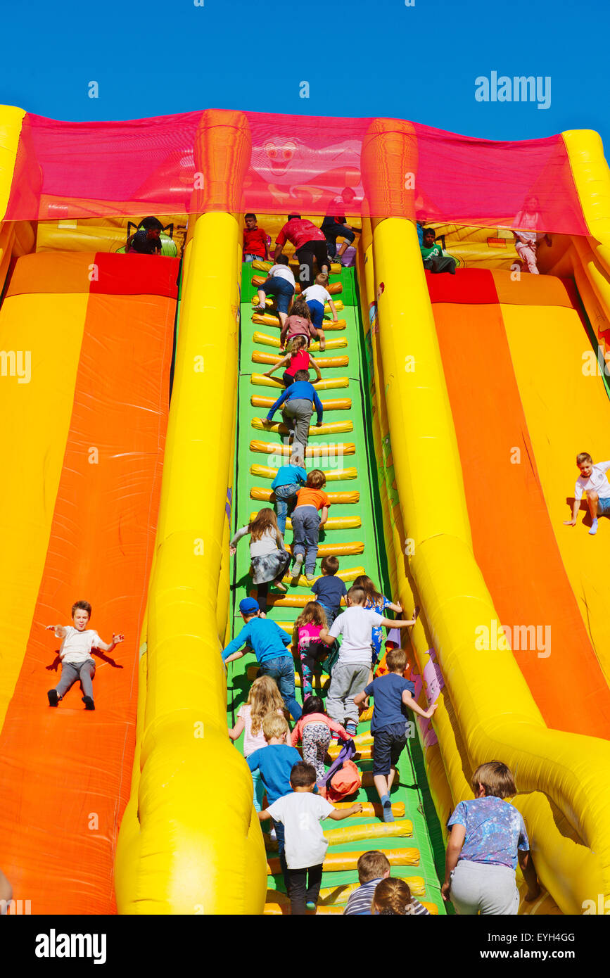 Inflatable children's slide hi-res stock photography and images - Alamy