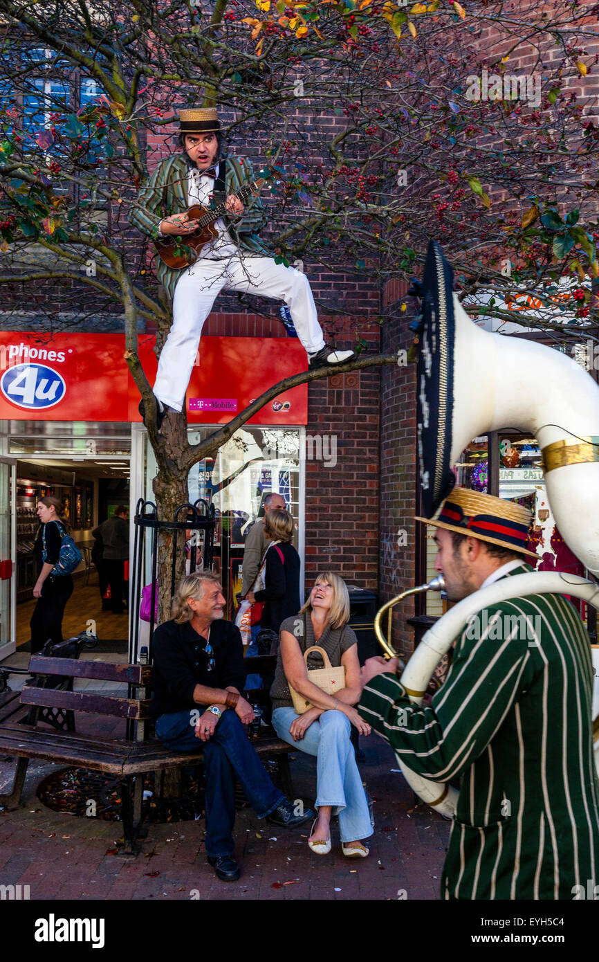 The Iron Boot Scrapers Steampunk Band Perform In Lewes Town Centre