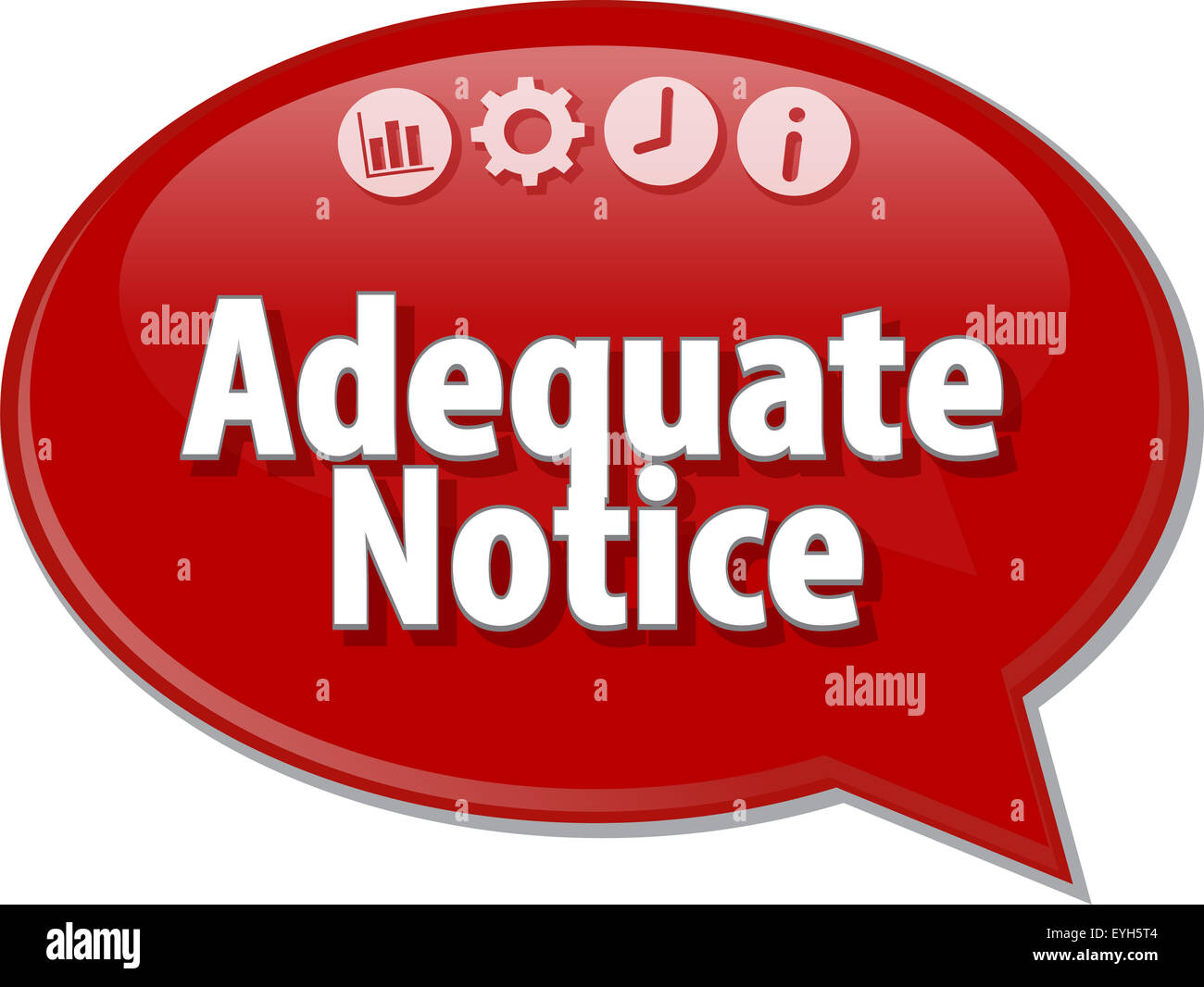 Speech bubble dialog illustration of business term saying Adequate