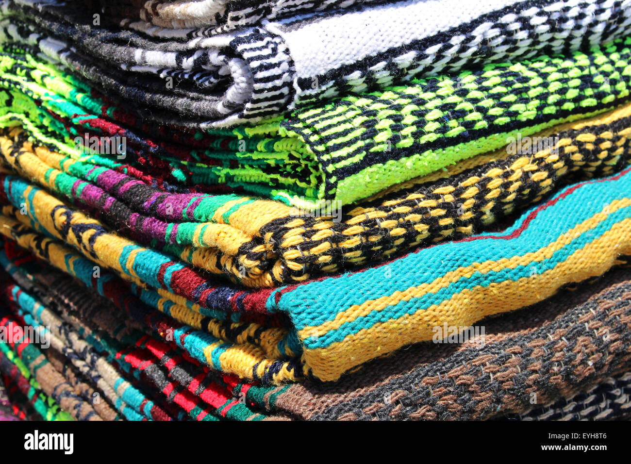 Mexican blanket stack hires stock photography and images Alamy