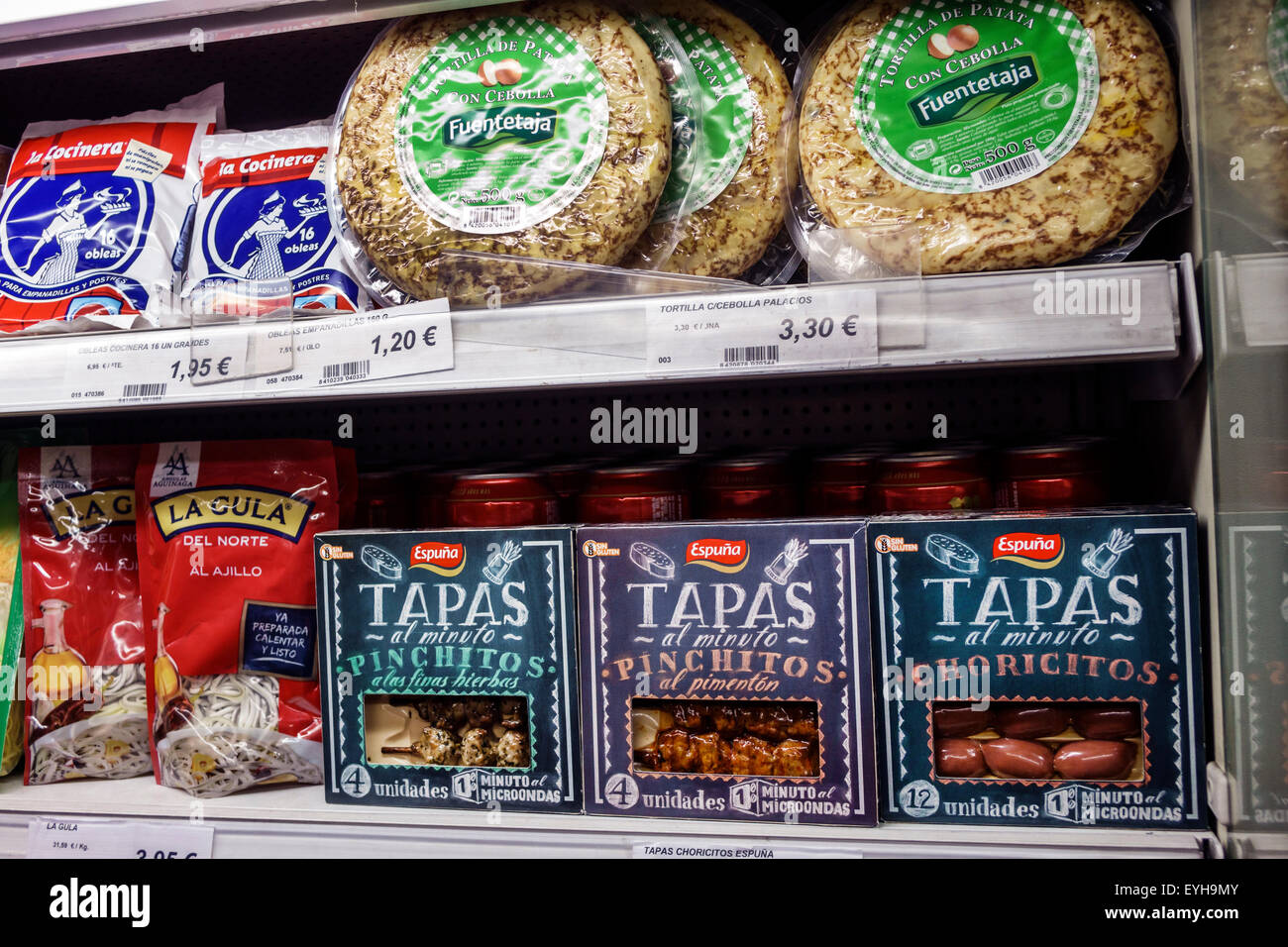 Madrid Spain Europe Spanish Food Shopping Market Display Shelf