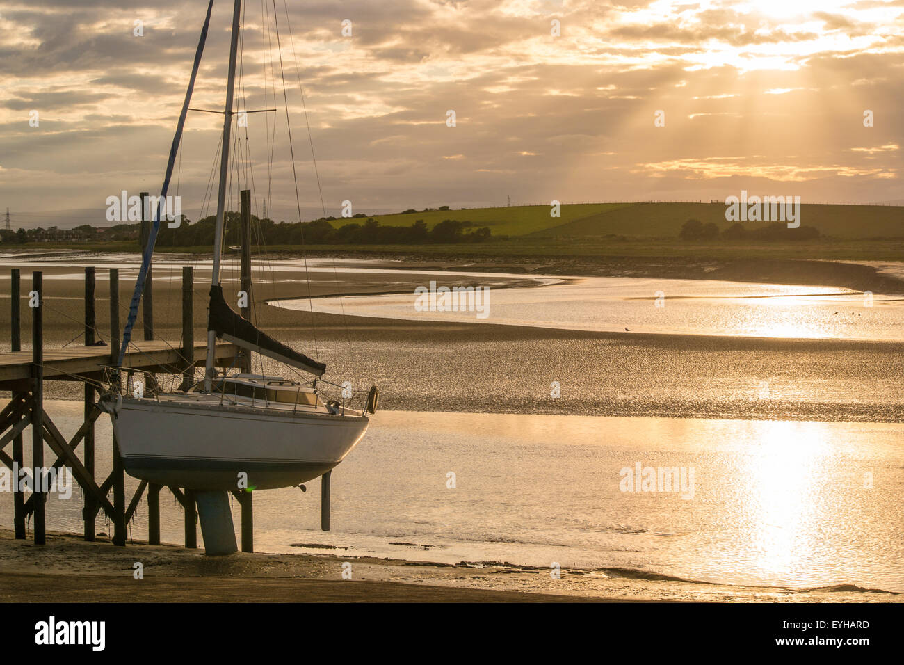 Skipool, PoultonLeFylde, UK. 30th July, 2015. UK Weather news. Some sunny intervals along the