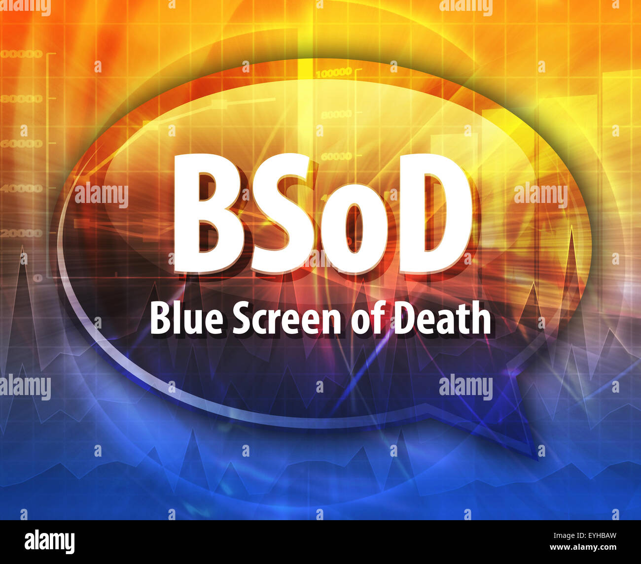 Speech bubble illustration of information technology acronym