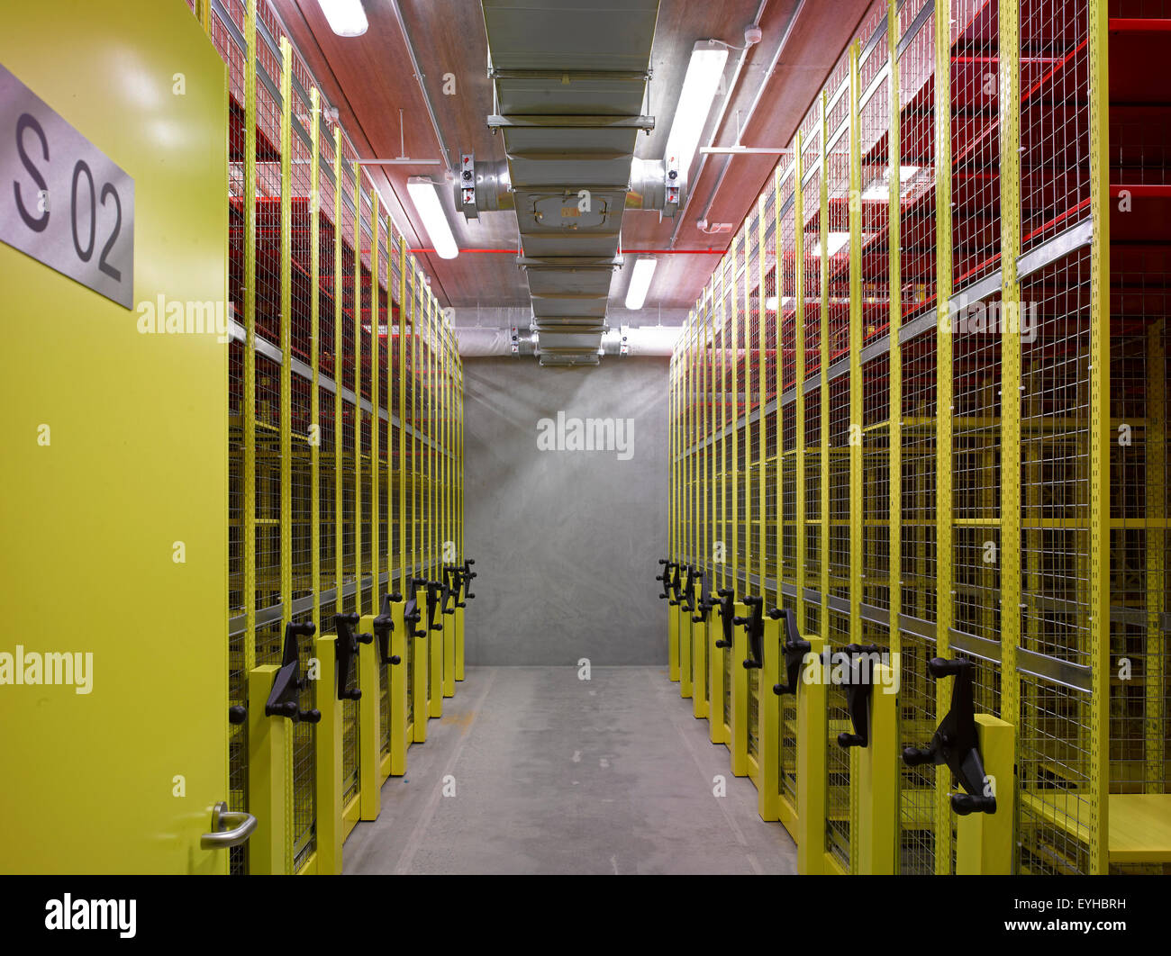Interior view of film archive. Commerical stock portfolio (continued), na, United Kingdom. Architect: na, 2015. Stock Photo