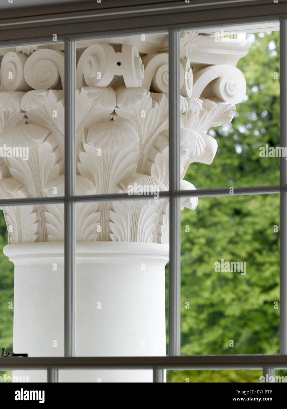 Classical Corinthian column from interior. Commerical stock portfolio (continued), na, United Kingdom. Architect: na, 2015. Stock Photo