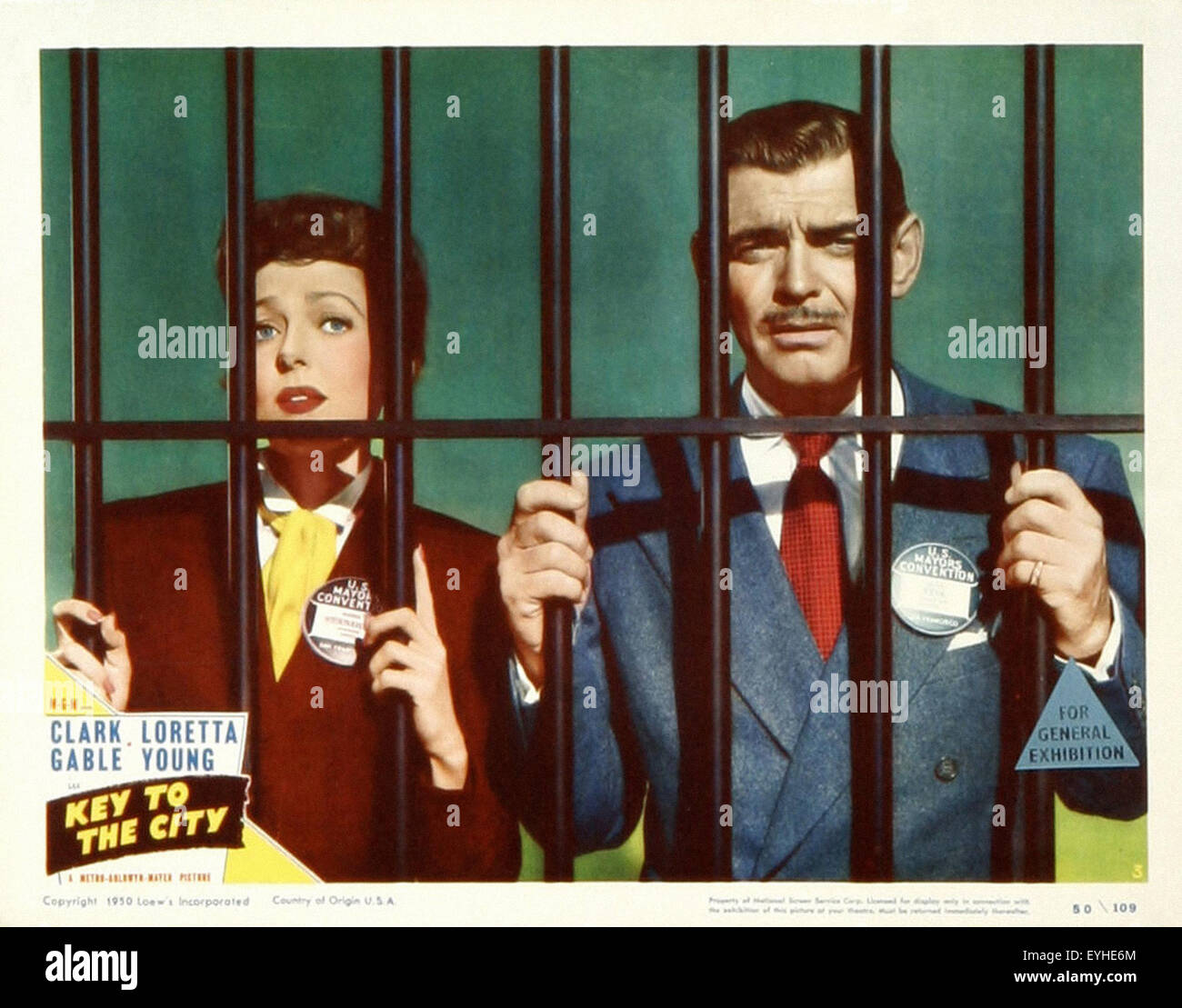 Key to the City - Clark Gable - Loretta Young - Movie Poster Stock Photo