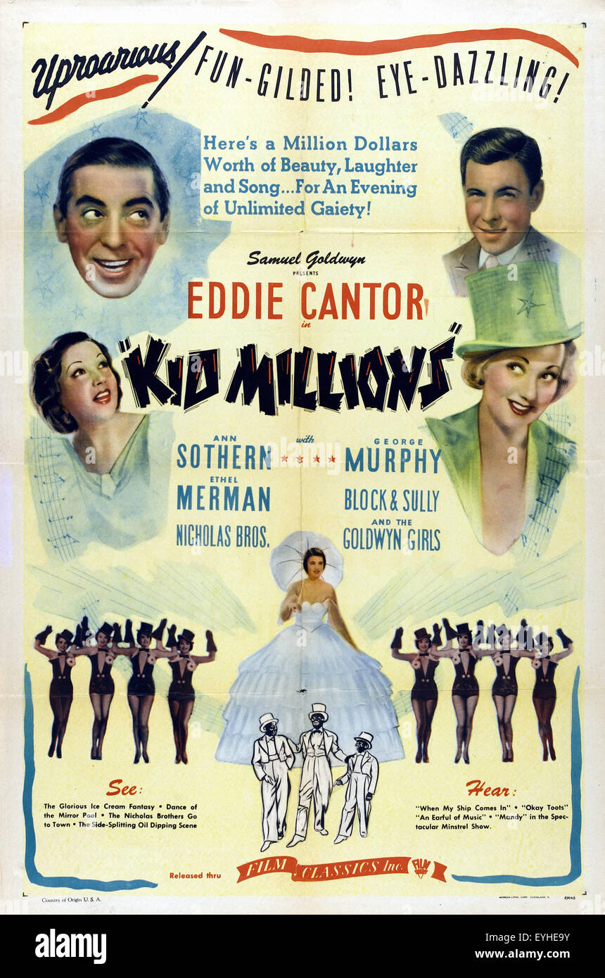 Kid Millions- Movie Poster Stock Photo