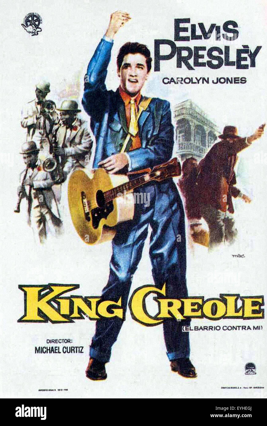 King Creole - Elvis Presley - Movie Poster Stock Photo