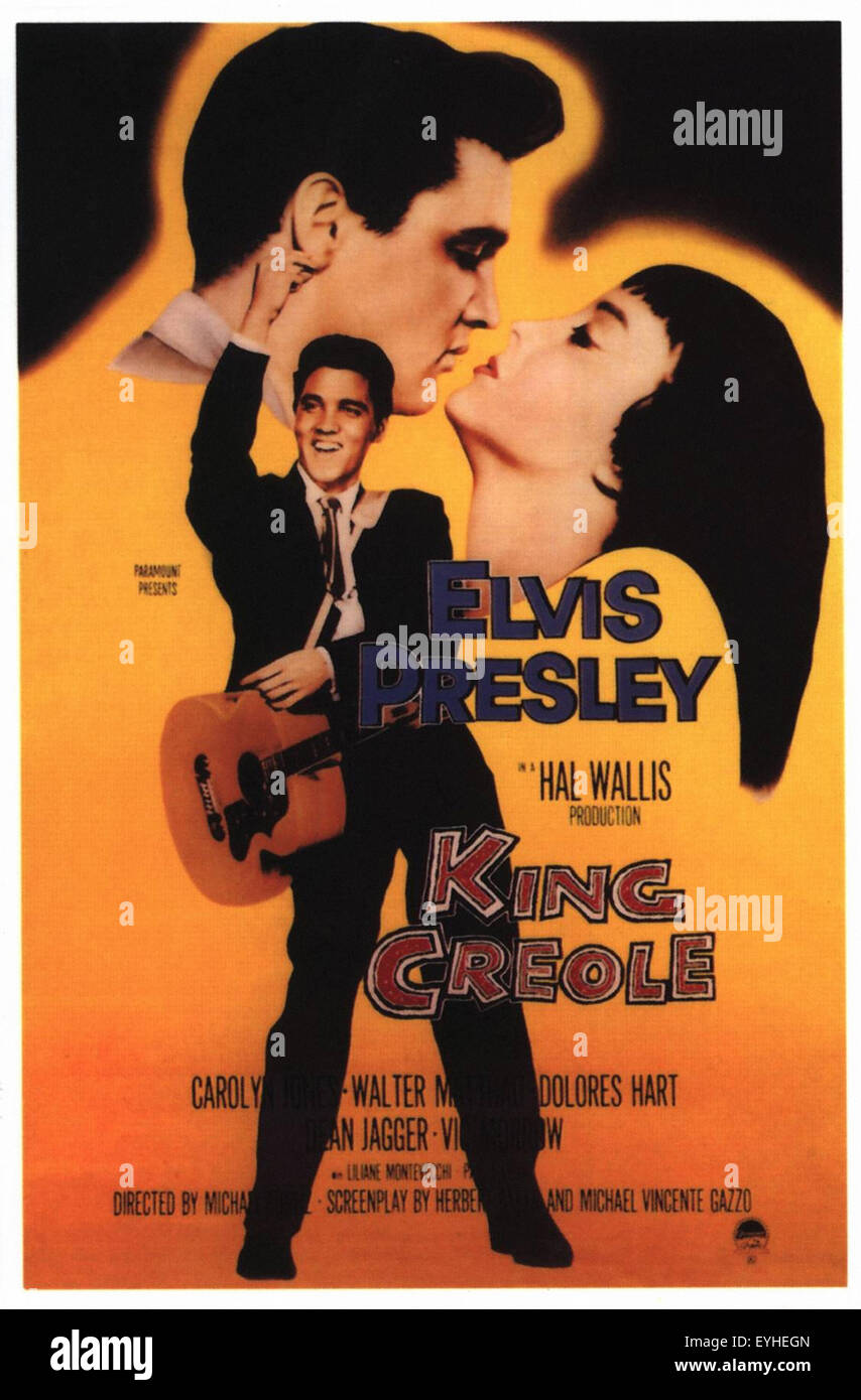 King Creole - Elvis Presley - Movie Poster Stock Photo