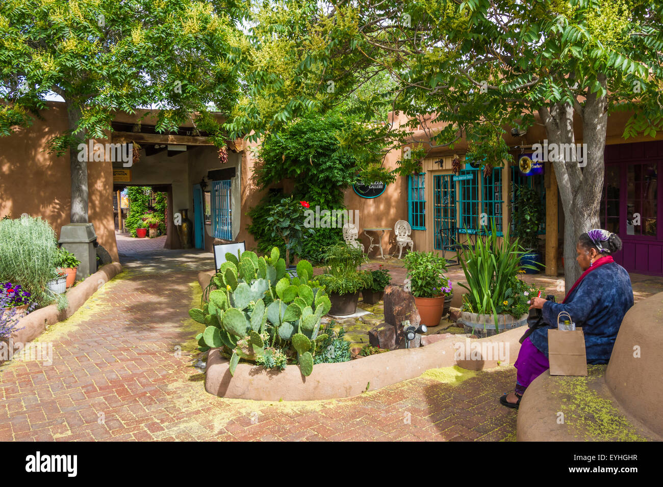 Shops and stores in Old Town Albuquerque, New Mexico, USA. Stock Photo