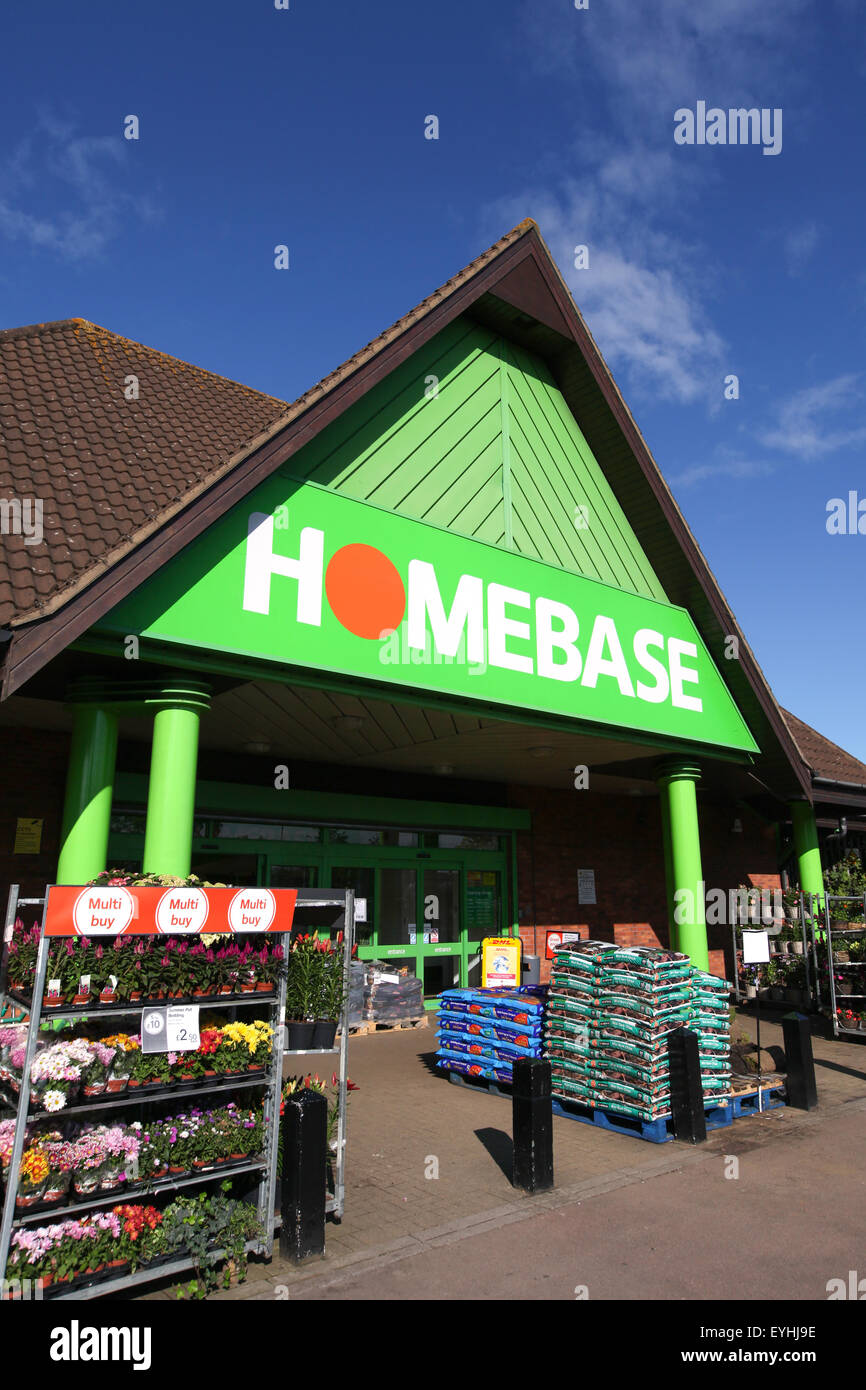 Exterior of a Homebase store in Southampton Stock Photo