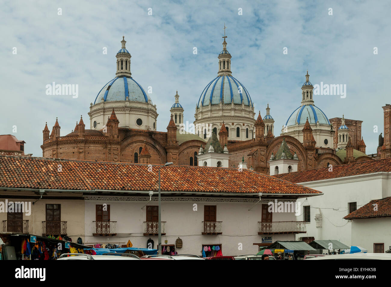 Domes of the New Cathedral, Cuenca, Ecuador Stock Photo