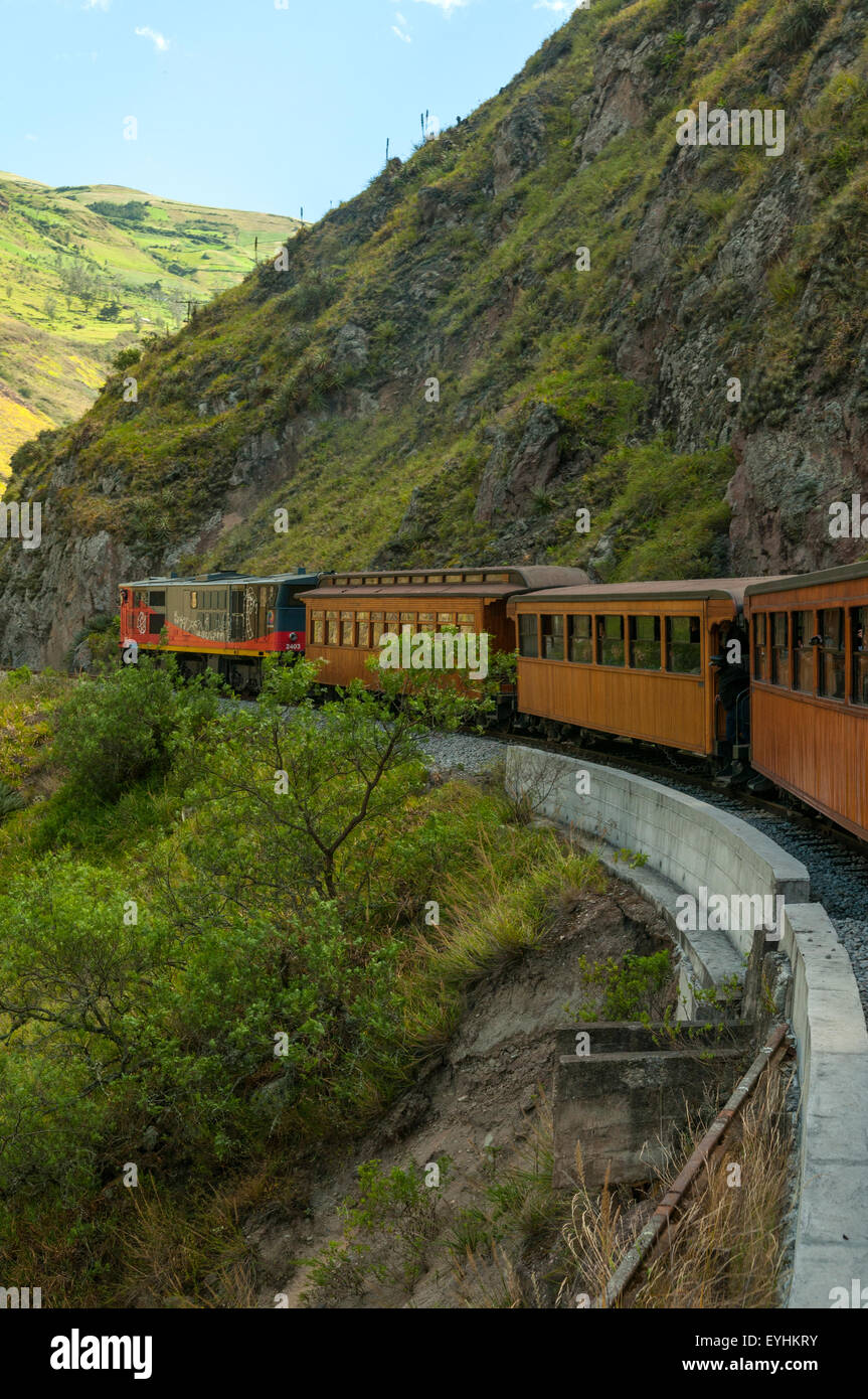 Devil's Nose Train, Sibambe to Alausi, near Riobamba, Ecuador Stock