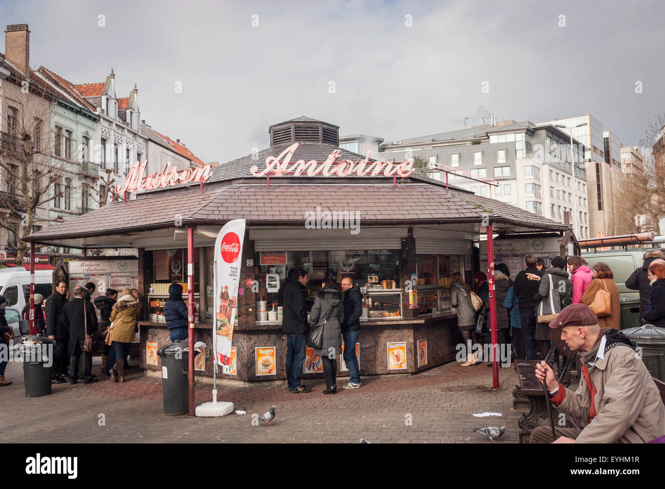 Maison Antoine, french fries street restaurant Stock Photo